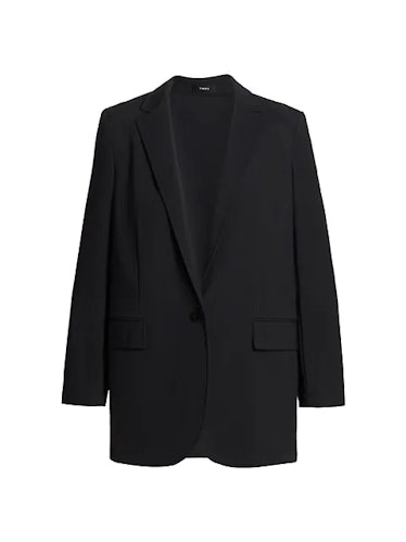Theory Casual Single-Breasted Blazer to wear with halter top