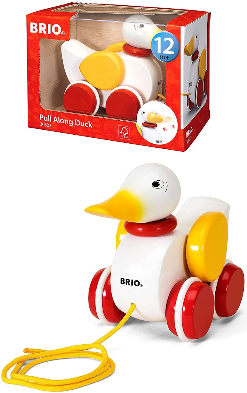 Brio Pull Along Wooden Duck