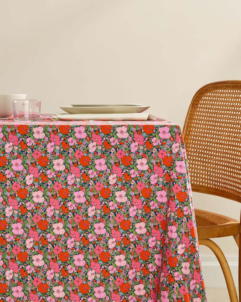 The J.Crew x Liberty home collection includes printed table linens