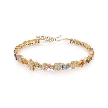This colorful bracelet from Loquet is sustainably made from 100% recycled gold.