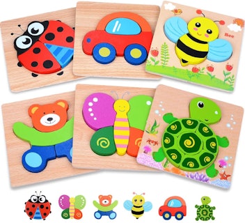 Magfire Wooden Toddler Puzzles (6-Piece Set)
