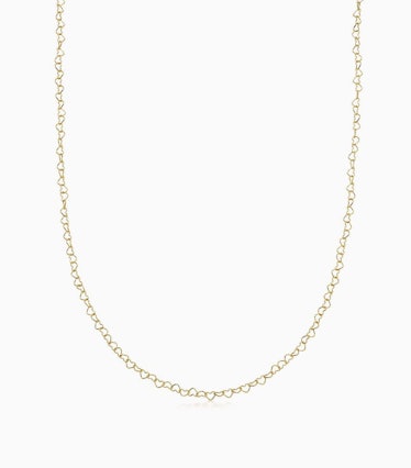 This Loquet heart chain necklace is sustainably made from 100% recycled gold.