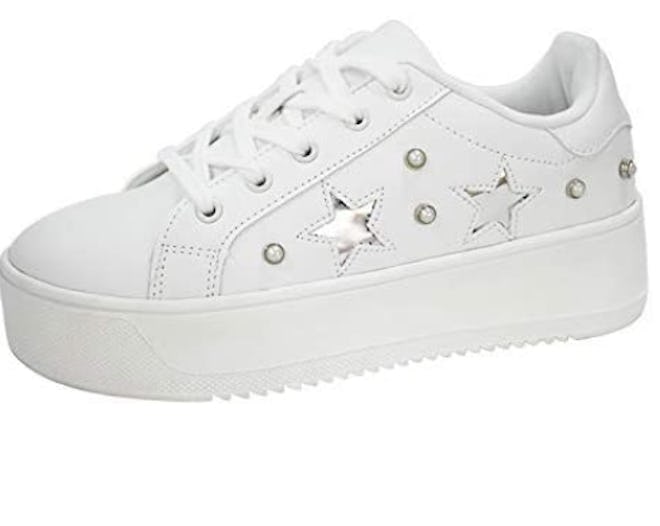LUCKY-STEP Fashion Leather Women Sneakers