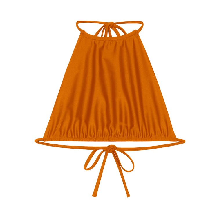 Minimalists will love this orange halter neck swim top from JADE Swim.