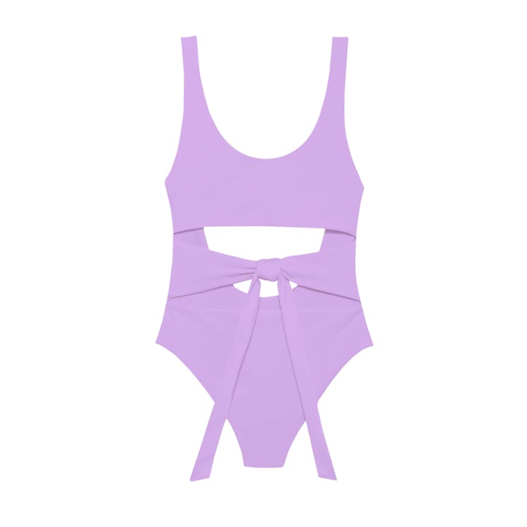 Minimalists will love this lilac cutout one-piece swimsuit from JADE Swim.