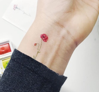 mini flower temporary tattoos