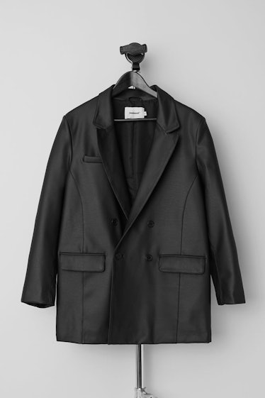 This black oversize blazer from Deadwood is sustainably made from vegan cactus leather.