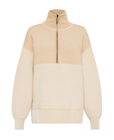 This cream-colored zip-up sweater from NAGNATA is made from organic and renewable fabric.