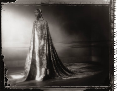 Naomi Campbell wearing a large gown in a photo by Nikolai von Bismarck