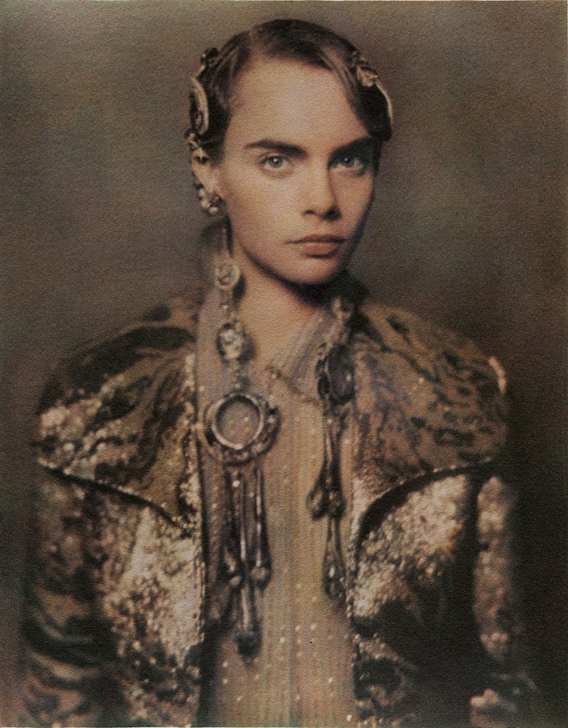 Cara Delevingne wearing Fendi in a photo by Nikolai von Bismarck