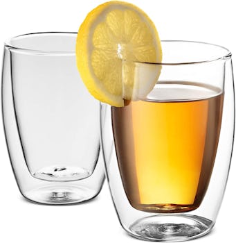 Luigi Bormioli Double Walled Glass Coffee Mugs (2-Pack)