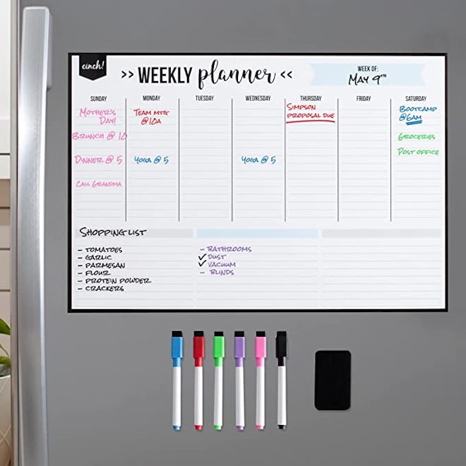 cinch! Magnetic Dry-Erase Weekly Calendar