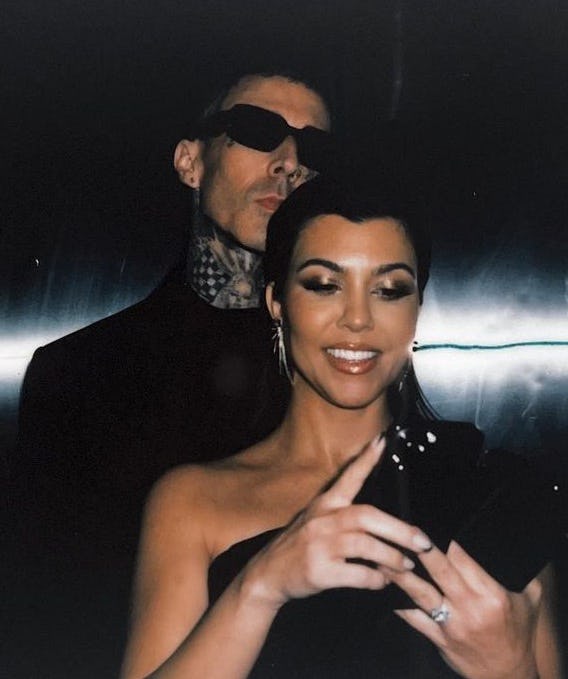 Kourtney Kardashian's Burgundy French Manicure Is An Optical Illusion