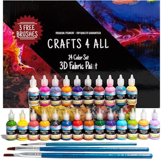Crafts 4 All Fabric Paint Set (24-Pack) 