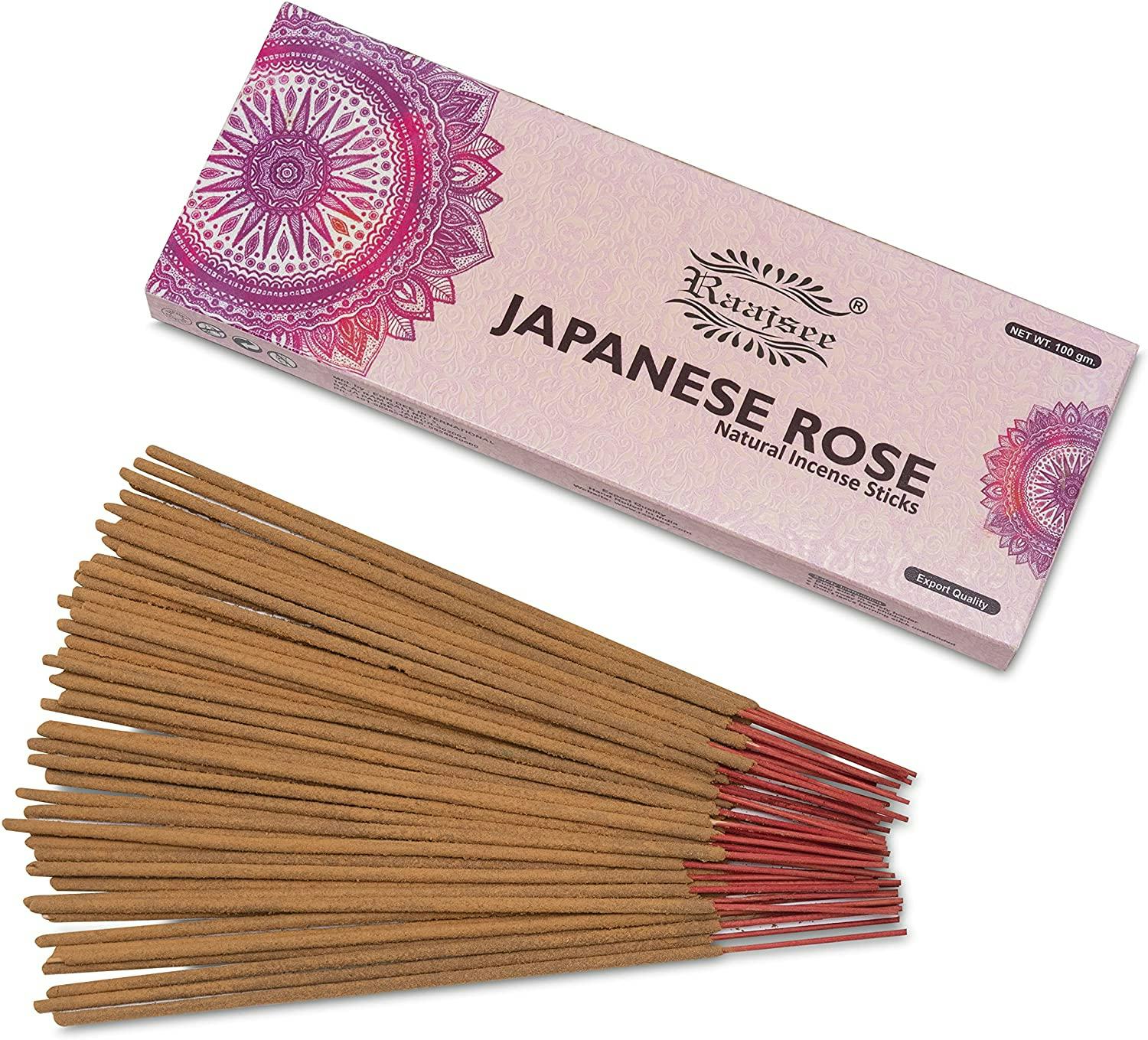 Raajsee Japanese Rose Incense Sticks (75 Sticks)