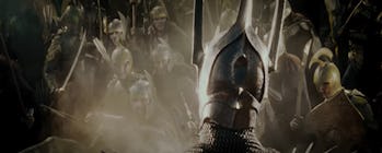 Fellowship of the Ring screenshot of Sauron facing opposing army