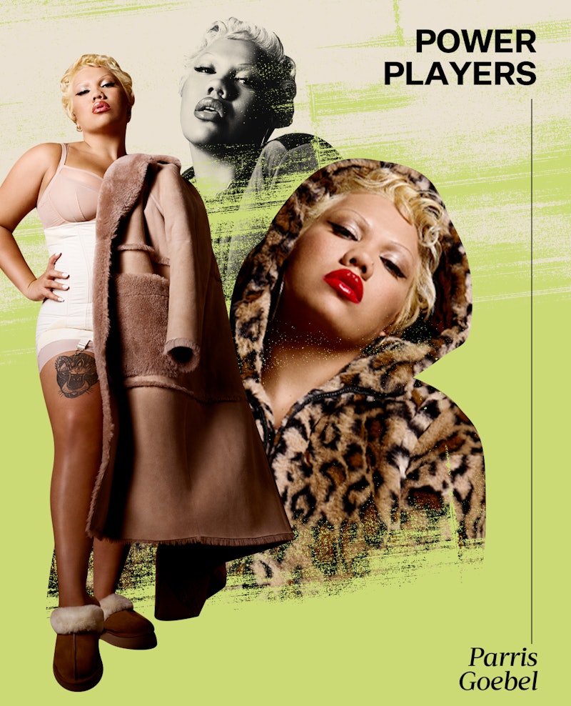 parris goebel in leopard print ugg jacket for bustle's power players series