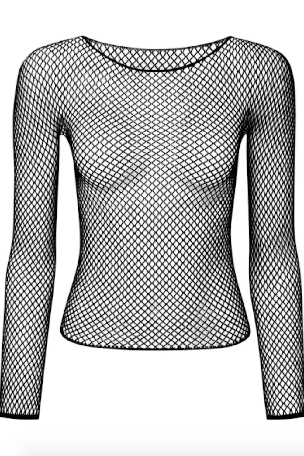 Fishnet Square Pattern Top New York Fashion Week's Street Style Included A Fishnet Comeback