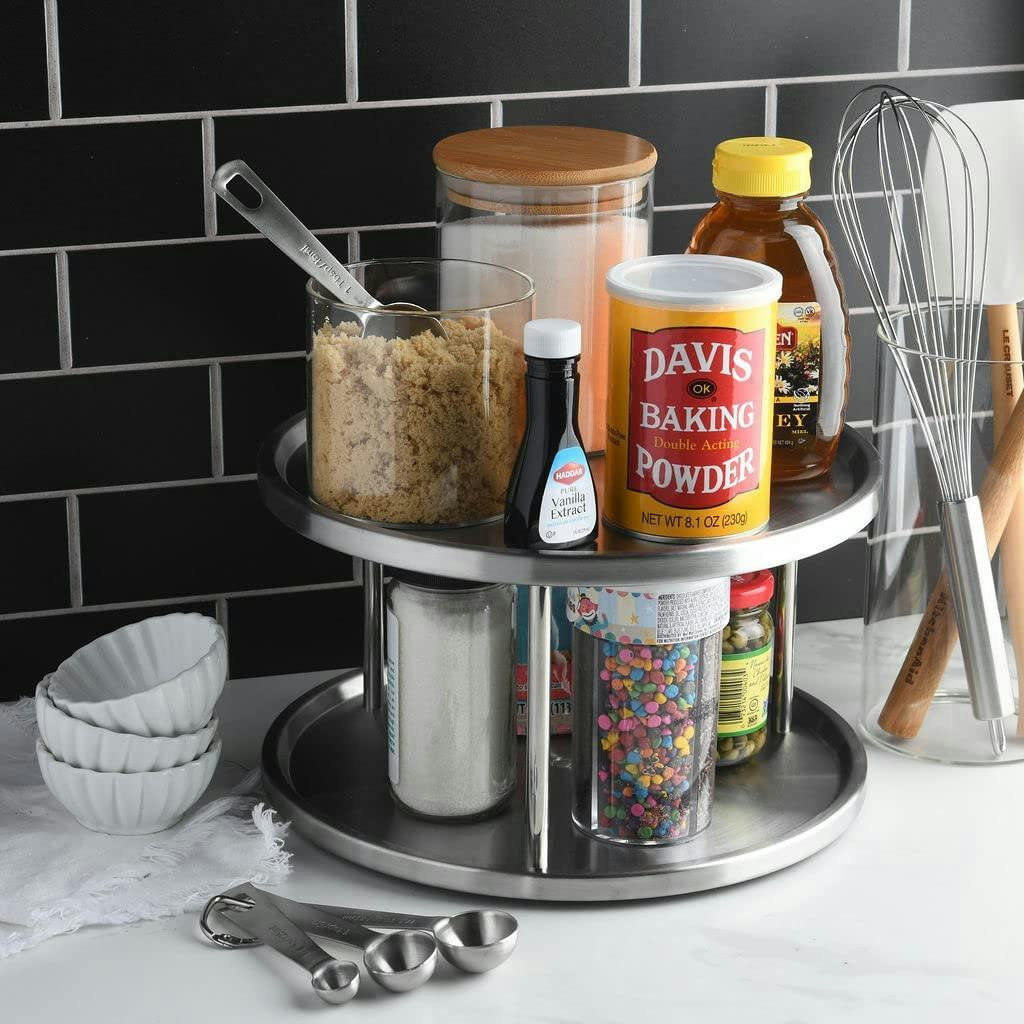 Lovotex 2-Tier Stainless Steel Lazy Susan