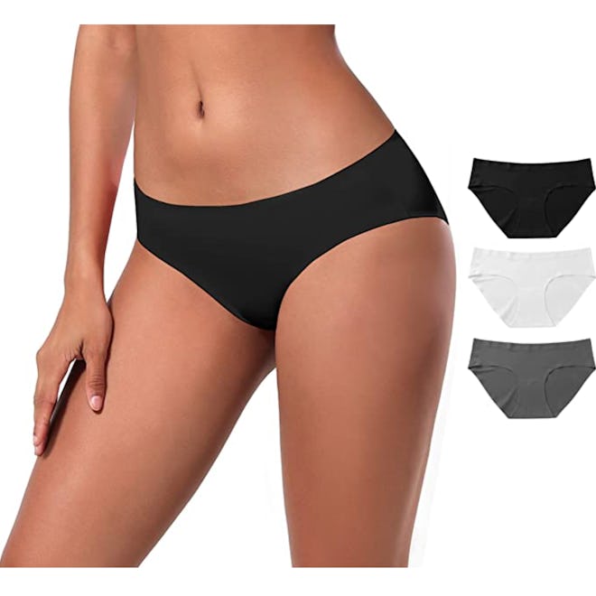 BUBBLELIME No Show Bikini Panties (3-Pack)