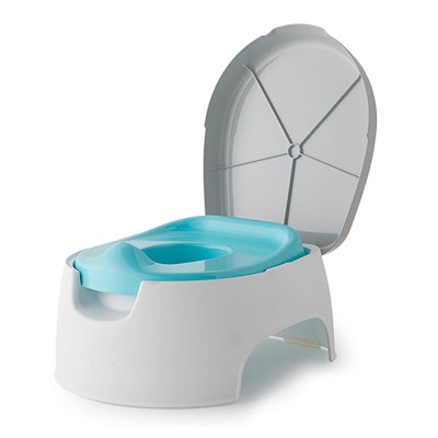 The summer 2-in-1 potty and stepstool can be used when potty training with the Oh Crap method