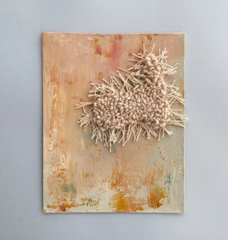 CA III | canvas panel | acrylic paint and yarn texture made with Oxford punch needle