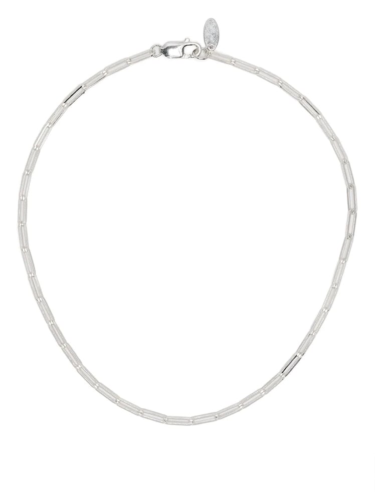 VICTORIA STRIGINI silver chain necklace wear with halter top