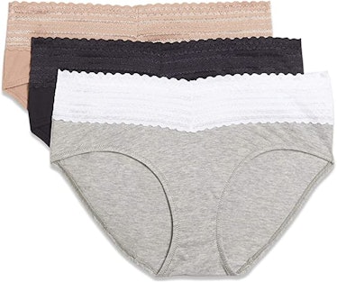Warner's No Pinch Cotton Hipster Lace Panties (3-Pack)