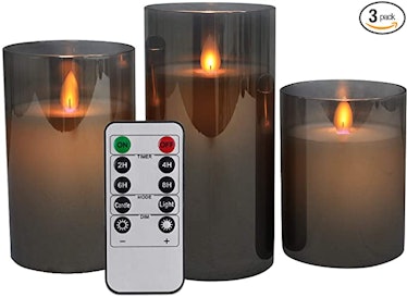 YFYTRE Flickering LED Flameless Candles (Set of 3)