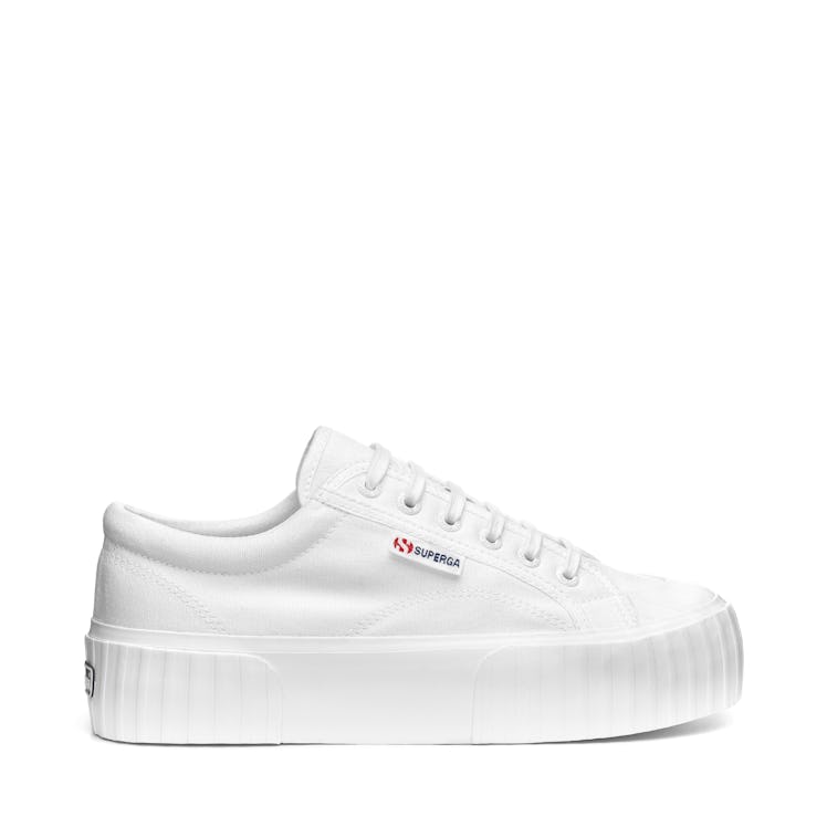 These white platform sneakers from Superga are perfect for everyday wear.