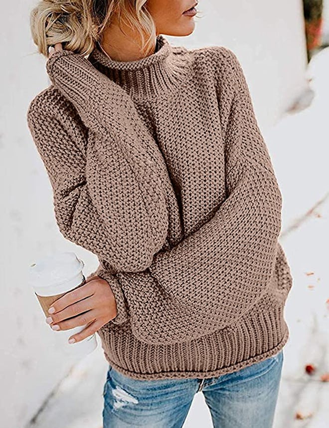 ZESICA Oversized Knitted Sweater