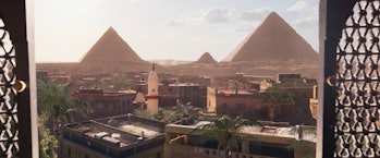 الأهرامات المصرية أمام نافذة مارك سبيكتور في مون نايت الحلقة 2