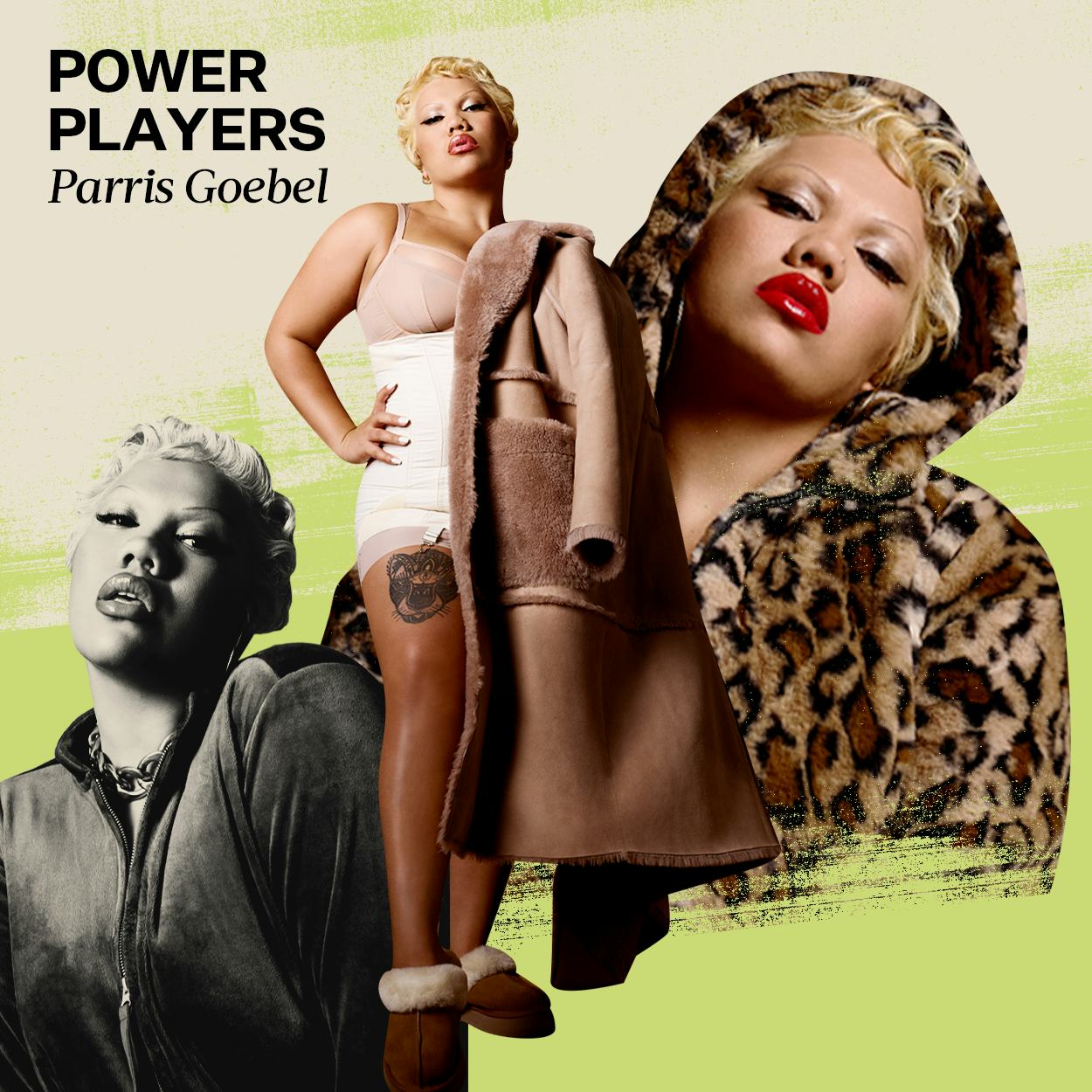 parris goebel in leopard print ugg jacket for bustle's power players series