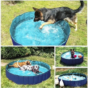 Fuloon PVC Portable Foldable Pet Swimming Pool 