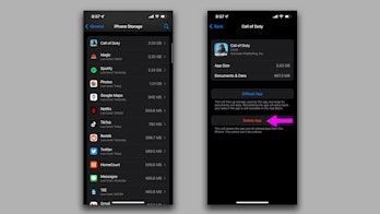 Call of Duty takes up nearly 3GB of space on my iPhone and I’m absolute trash at the game. Delete it...