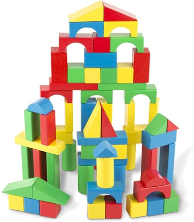 Kids will have hours of fun building towers and buildings and knocking them down.