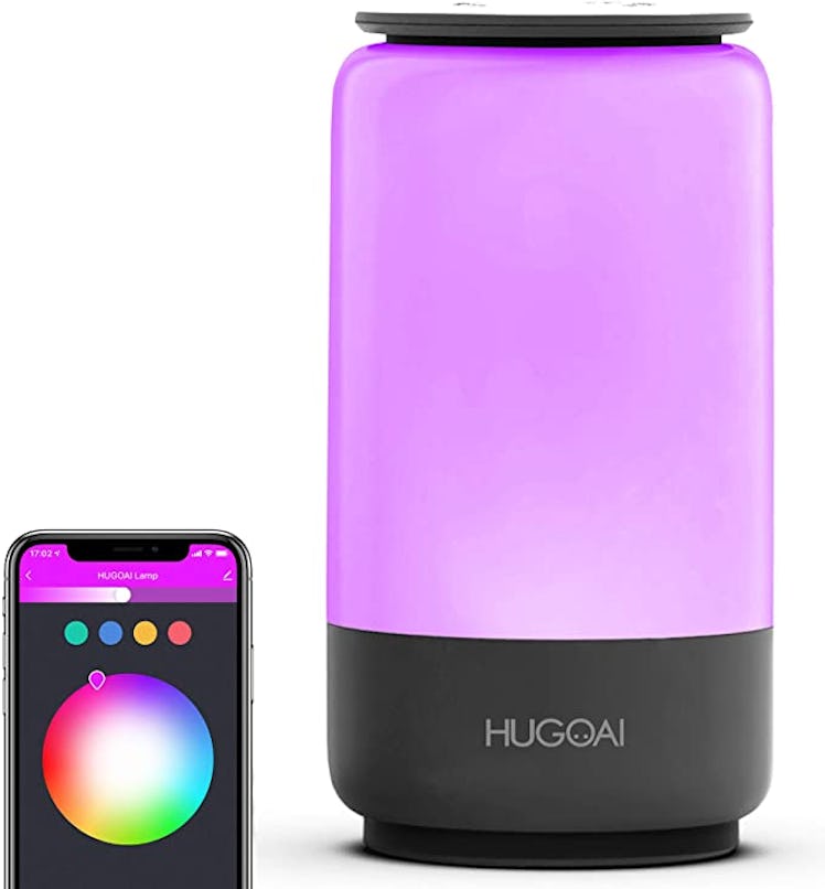  HUGOAI Dimmable RGBW Bedside Lamp