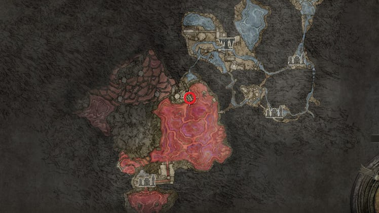 Elden Ring map fragment location for the Lake of Rot