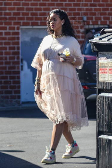 Rihanna Wears All White Louis Vuitton In La