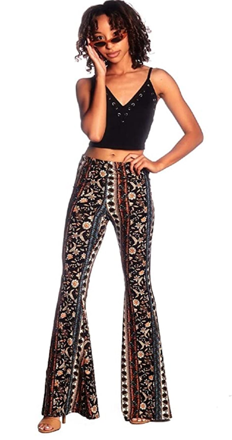 SWEETKIE Boho Flare Pants, Elastic Waist, Wide Leg Pants for Women, Solid & Printed, Stretchy and So...