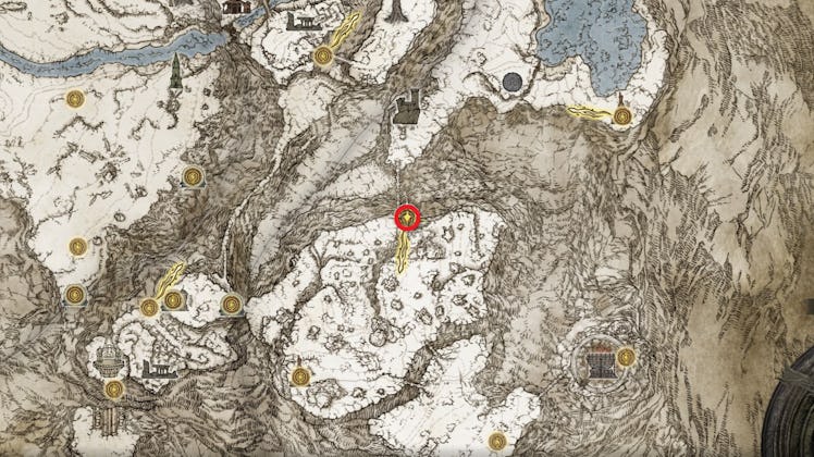 Elden Ring map fragment location for East Mountaintops of the Giants