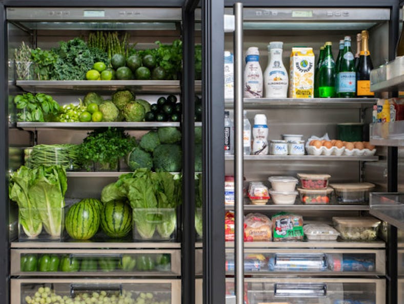 Kris Jenner's organization tips for her refrigerator include color-coordinating her veggies. 