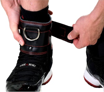 Dark Iron Fitness Padded Leather Ankle Brace Straps