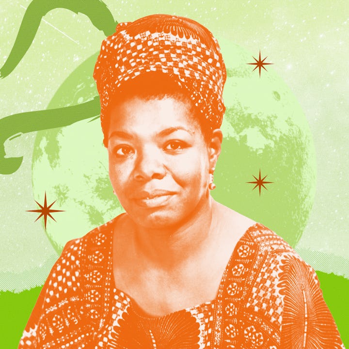 Maya Angelou on the cover of Leo Quotes