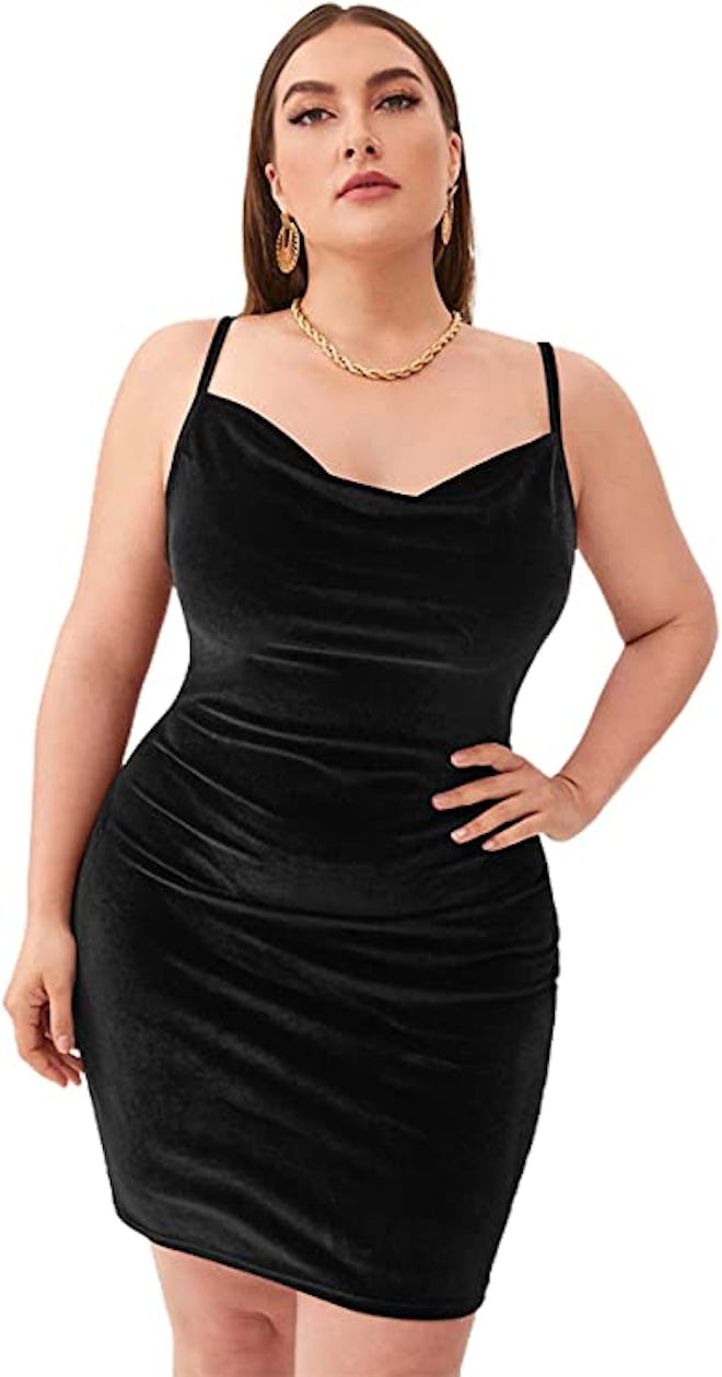 SOLY HUX Velvet Mini Bodycon Dress