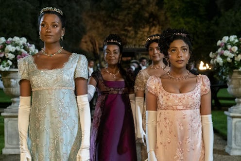 Simone Ashley, Adjoa Andoh, Shelley Conn, and Charithra Chandran of 'Bridgerton'
