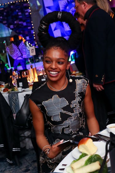 Selah Marley seated at dinner