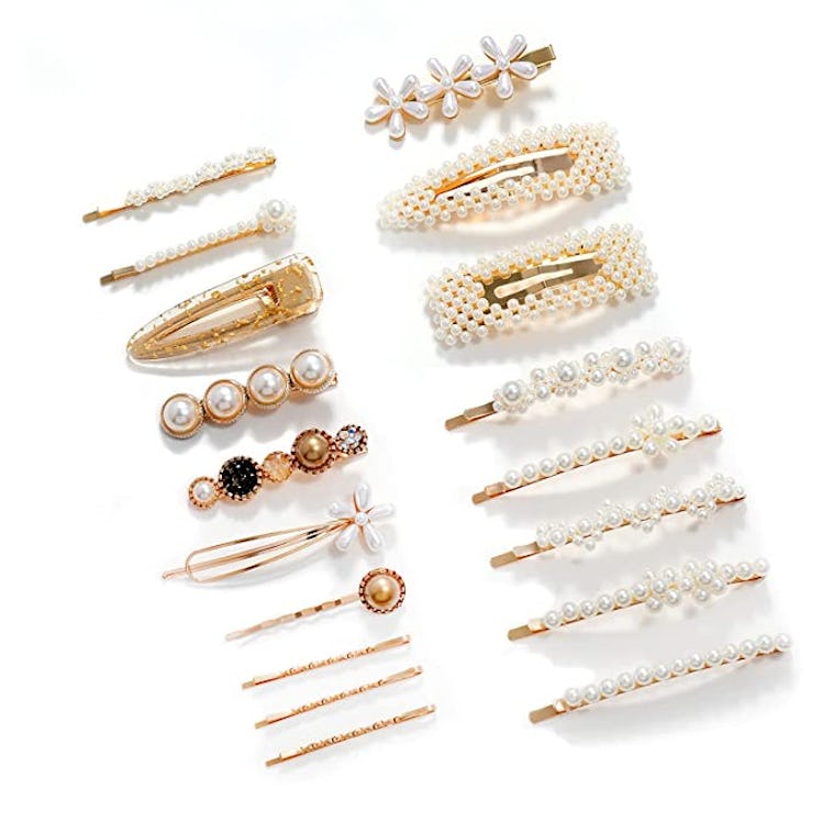 18 Piece Set of Embellished Hair Clips