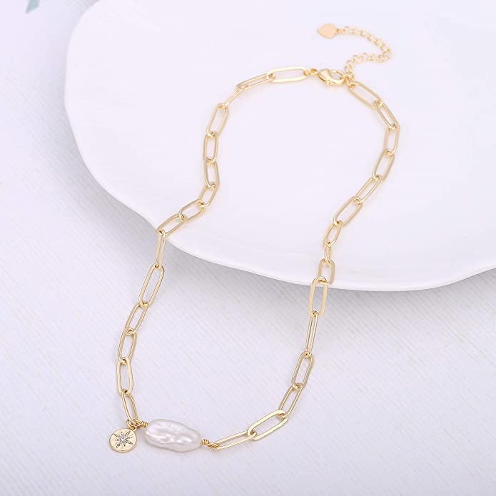 Aobei 18-Karat Gold Chain Pendant Choker