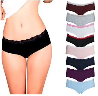 Emprella Women's Lace Hipster Panties (8-pack)